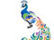 نقاشی مینیاتوری پرنده طاووس