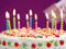 کیک تولد با شمع روشن