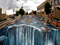 نقاشی سه بعدی رودخانه در خیابان