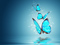 پوستر پروانه های آبی جادویی