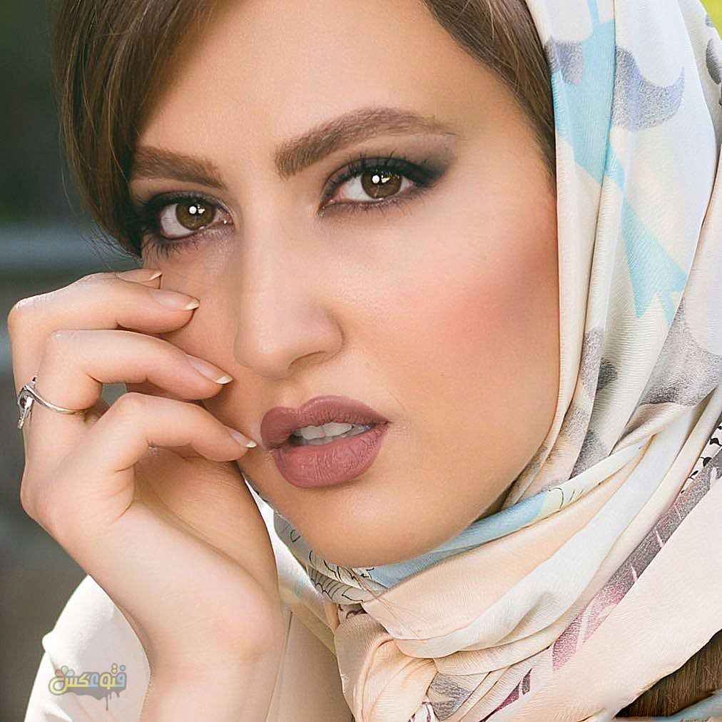 دانلود تصویر چهره دختر ناز و خوشگل ایرانی برای پروفایل، صورت آرایش شده دختر...