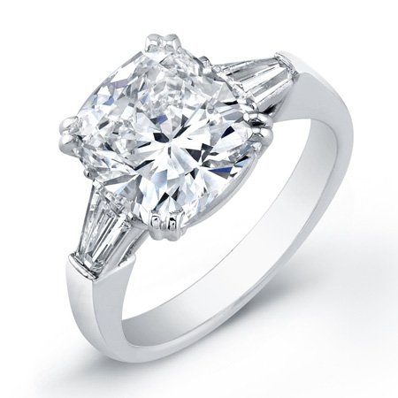 حلقه تیتانیوم با نگین بزرگ الماس diamond ring in platinum