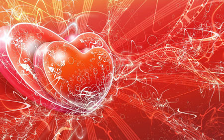 پوستر زیبا انتزاعی و فانتزی قلب heart love vector abstract