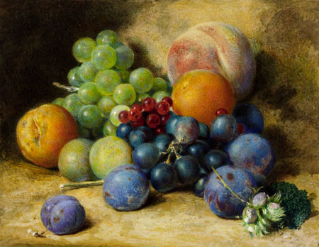 نقاشی میوه ویلیام هنری هانت fruit william henry hunt