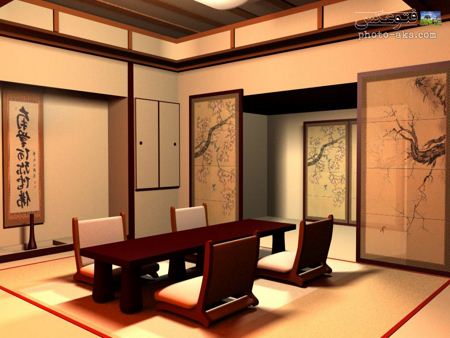 طرح دکوراسیون ژاپنی و چینی japanese living room design