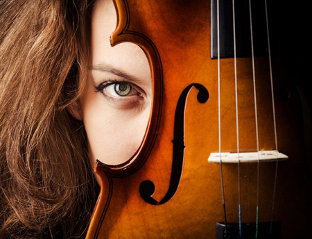 عکس ویولن و دختر زیبا music violin girl