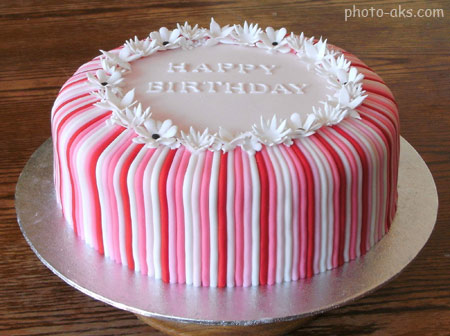 کیک تولد دخترانه صورتی cake tavalod dokhtarane