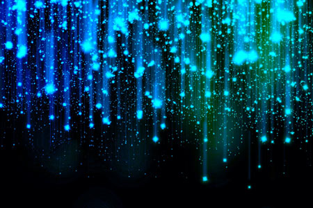 تصویر انتزاعی بارش نورهای آبی abstract blue lighting
