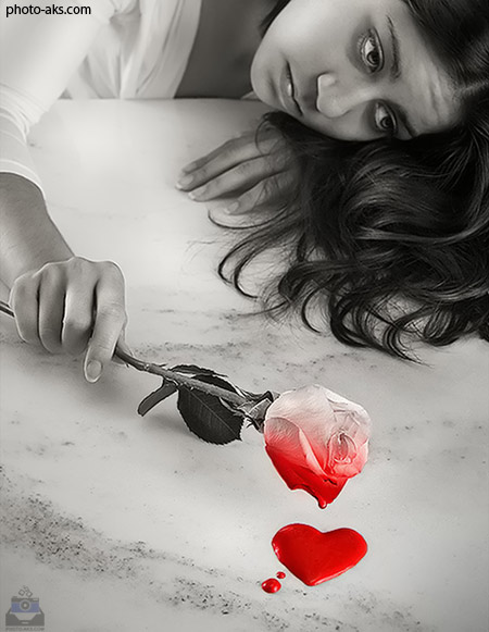 عکس عاشقانه دختر و تنهایی aks gole roz dokhtar