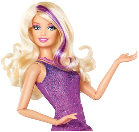 عروسک باربی 2018 barbie doll violet hair