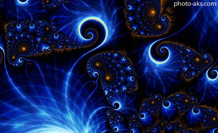 عکس فراکتال انتزاعی زیبا blue fractal
