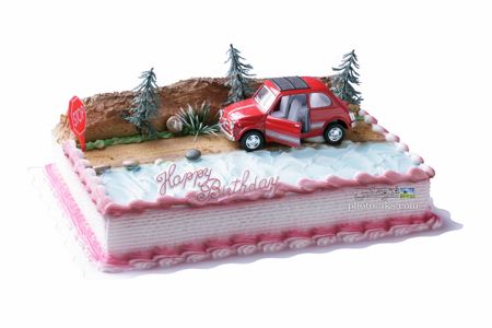 کیک تولد با طرح پسرانه boy car birthday 