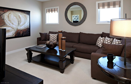 دکوراسیون قهوه ای اتاق پذیرایی brown living room