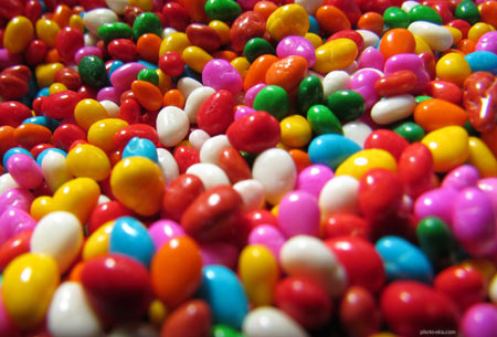 عکس آبنبات های رنگی candies macro colorful