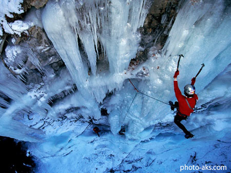 ورزش یخ نوردی climbing ice