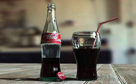 عکس نوشابه سیاه کوکا کولا coca cola drink