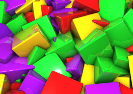 والپیپر مکعب های سه بعدی رنگی colorful 3d cube wallpaper