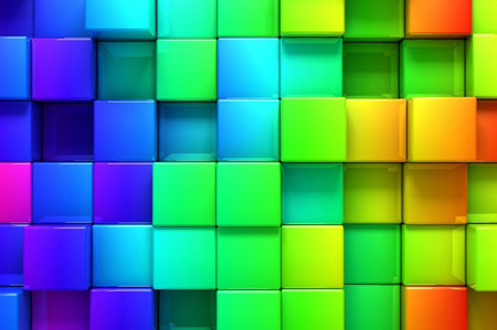 مکعب های رنگی سه بعدی زیبا colorfull cubs 3d wallpaper