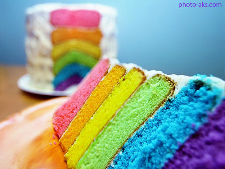 کیک خوشمزه رنگارنگ colorfull cake