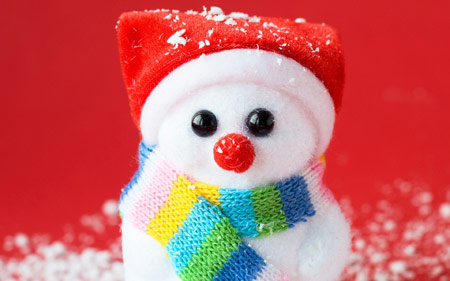 عروسک آدم برفی بامزه cute snowman wallpaper