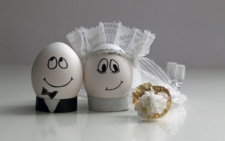 عکس بامزه تخم مرغ عروس داماد egg couple wallpaper
