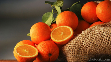 والپیپر میوه پرتغال fruit orangees