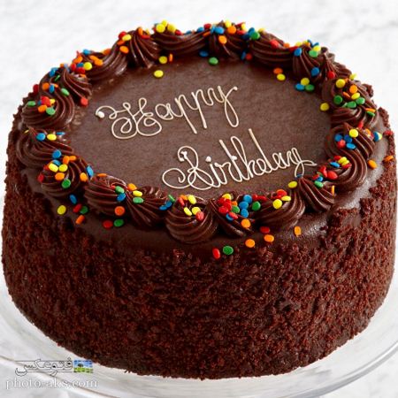 کیک تولد شکلاتی ساده chocolat brithdat cake