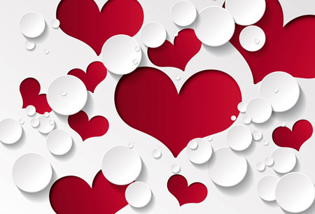 عکس قلب های قرمز حبابی heart wallpaper