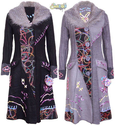 مدل پالتو بافتنی زنانه شیک knitted coat for womens