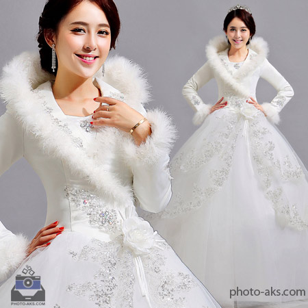 لباس عروس کره ای زمستانی lebas aros zemestani