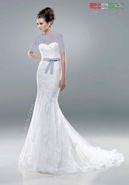 لباس عروس با روبان توسی model lebas aroos