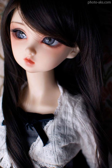 عروسک دختر مو بلند خارجی long black hair doll