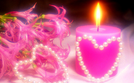 شمع سوزان صورتی عاشقانه lope pink candle