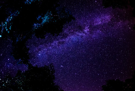 عکس راه شیری در آسمان شب milky way stars night
