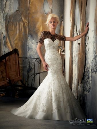 مدل لباس عروس گلدورزی شده model lebas aroos goldozi
