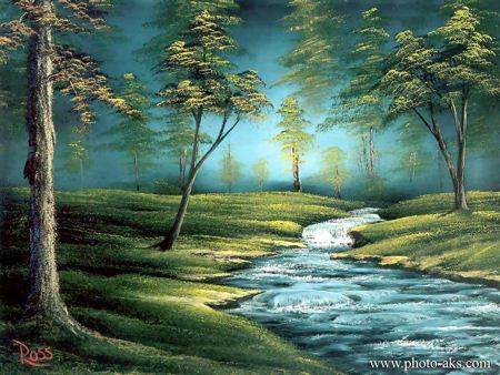 نقاشی طبیعت و جنگل nature painting