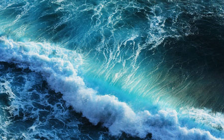 عکس امواج خورشان اقیانوس ocean waves wallpaper