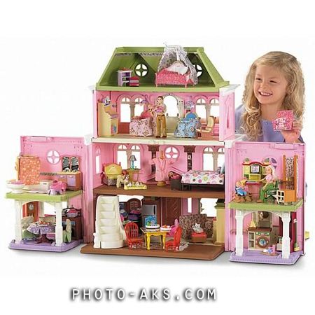 خانه عروسکی صورتی pink doll house