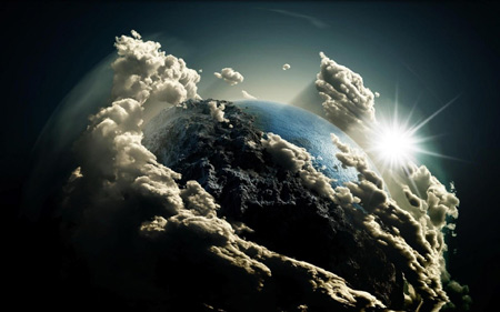 عکس جالب از کره زمین planet earth clouds