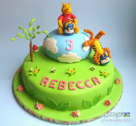 کیک تولد کارتونی پوه pooh birthday cake
