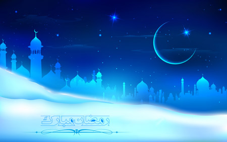 پوستر آبی رنگ ماه رمضان poster jadid mah ramazan