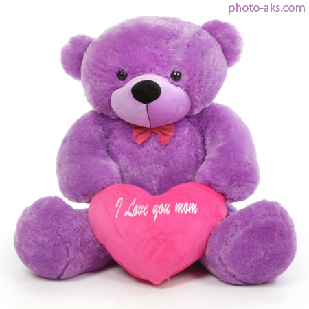 عروسک بنفش خرس تدی purple teddy bear