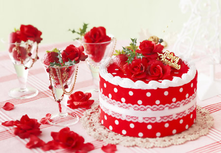 عکس کیک قرمز عاشقانه love red cake