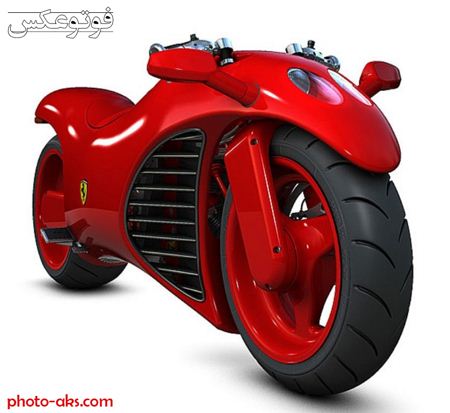 موتورسیکلت قرمز فراری red moto ferrari