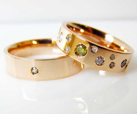 شیک ترین ست حلقه ازدواج rings wedding gold diamonds