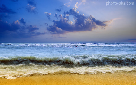 زیباترین عکس امواج کنار ساحل sahel ziba darya