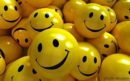 آدمک های خندان سه بعدی زرد yellow smiles wallpaper