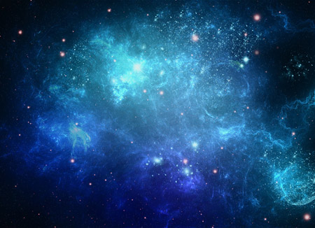 تصویر زمینه زیبا از کهکشان آبی space blue background