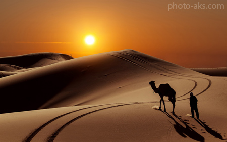 غروب زیبا در کویر sunset in desert