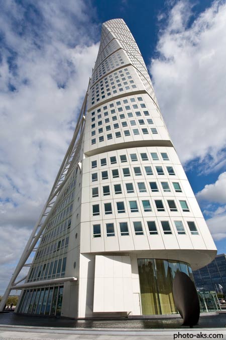 معماری برج پیچنده در سوئد turning torso tower